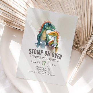 Dinosaur Boy Geburtstagsparty Einladung