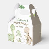 Dinosaur Boy Green 1. Geburtstag Geschenkschachtel (Rückseite)