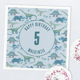 Dinosaur Boy Kindergeburtstag Party Blue Serviette