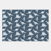 Dinosaur Boy Pastel Blue Green Name Geschenkpapier Set (Vorderseite 2)