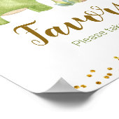 Dinosaur Boy Watercolor Gefallen Zeichen Poster (Ecke)