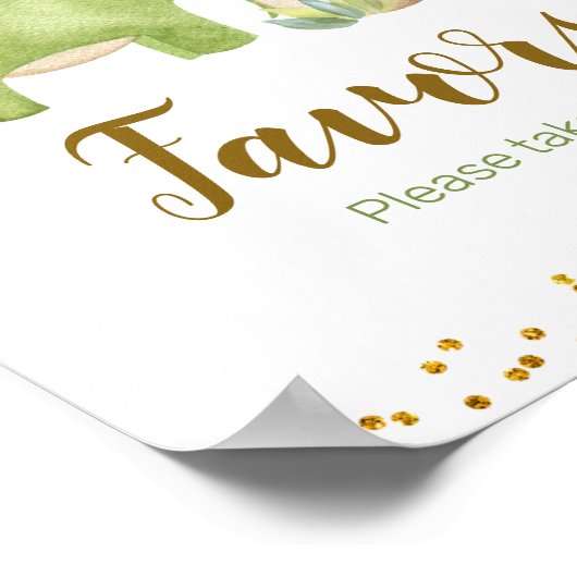 Dinosaur Boy Watercolor Gefallen Zeichen Poster (Ecke)