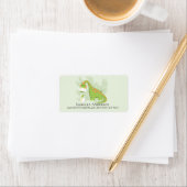 Dinosaur Boys Baby Dusche Adressaufkleber (Insitu)