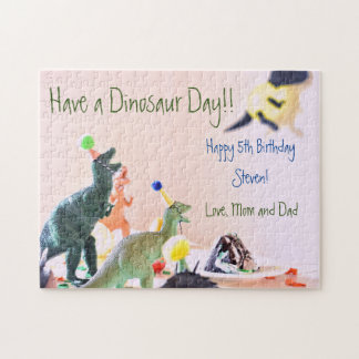 Dinosaur Boys Birthday Geschenk Jigsaw Puzzle
