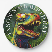 Dinosaur Boys Birthday Paper Teller