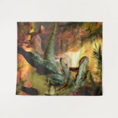 Dinosaur Boys Birthday TRex | Hintergrund für Foto Wandteppich (Vorderseite (Horizontal))