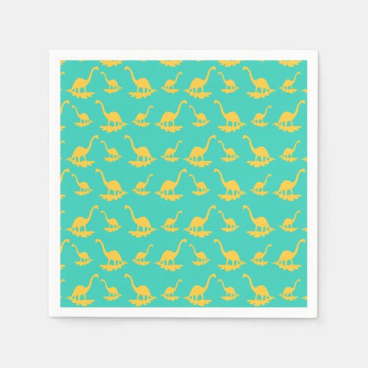 Dinosaur Boys Geburtstagsparty Napkins Serviette (Vorderseite)