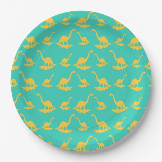 Dinosaur Boys Geburtstagsparty Paper Plate Pappteller (Vorderseite)