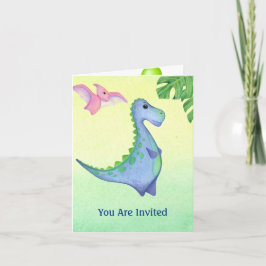 Dinosaur Boys Name & Age Niedliche Geburtstag Einl Karte