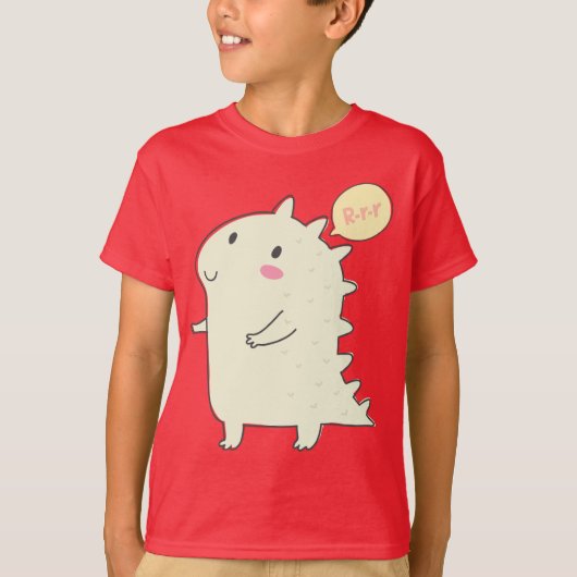 Dinosaur Boys Red T Shirt (Vorderseite)