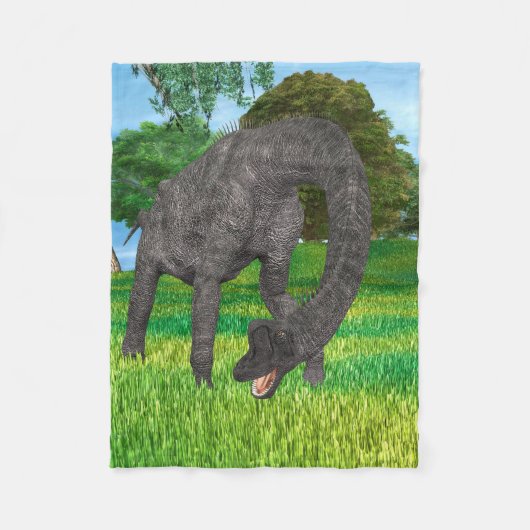 Dinosaur Brachiosaurus Fleecedecke (Vorderseite)