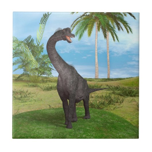 Dinosaur Brachiosaurus Fliese (Vorderseite)