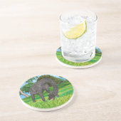 Dinosaur Brachiosaurus Getränkeuntersetzer (Seite)