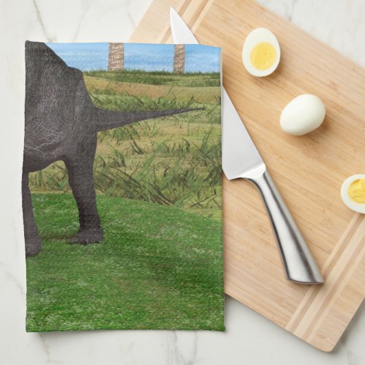 Dinosaur Brachiosaurus Handtuch (Viertel Falte)