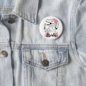 Dinosaur Bride Bridesmaid Floral Bachelorette Teil Button (Beispiel)