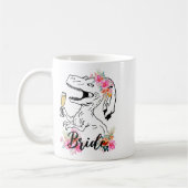 Dinosaur Bride Bridesmaid Floral Bachelorette Teil Kaffeetasse (Links)
