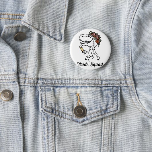 Dinosaur Bride Squad Bridesmaid Junggeselinnen-Abs Button (Beispiel)