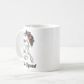 Dinosaur Bride Squad Bridesmaid Junggeselinnen-Abs Kaffeetasse (Vorderseite Links)