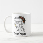 Dinosaur Bride Squad Bridesmaid Junggeselinnen-Abs Kaffeetasse (Links)