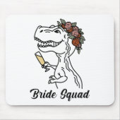 Dinosaur Bride Squad Bridesmaid Junggeselinnen-Abs Mousepad (Vorne)