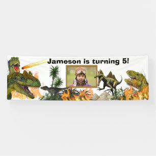 Dinosaur bröckelt T-rex Foto Jungs Banner