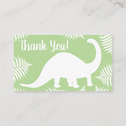 Dinosaur Brontosaurus Buchanfrage Begleitkarte (Rückseite)