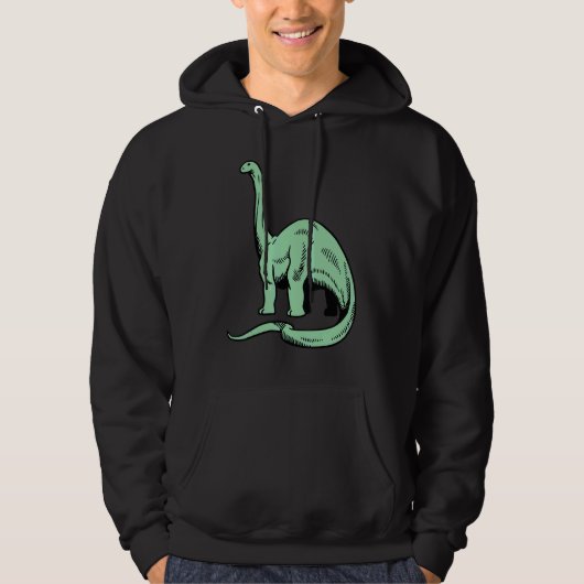 Dinosaur Brontosaurus Cute Prehistoric Foot Dino f Hoodie (Vorderseite)