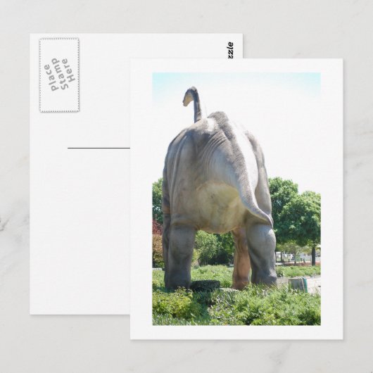 Dinosaur Brontosaurus Postkarte (Vorne/Hinten)