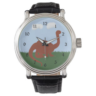 Dinosaur Brontosaurus Whimsical Cartoon Art Armbanduhr
