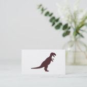 Dinosaur Brown Visitenkarte (Stehend Vorderseite)