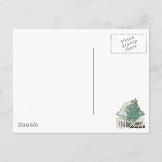 Dinosaur Cafe Postkarte (Rückseite)