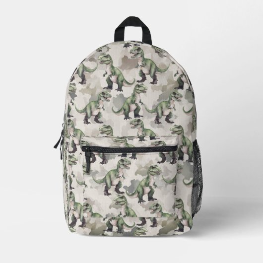 Dinosaur Camouflage Desert Tan Backpack Bedruckter Rucksack (Vorderseite)