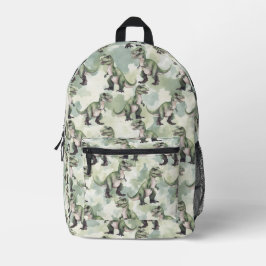 Dinosaur Camouflage Green Backpack Bedruckter Rucksack