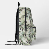 Dinosaur Camouflage Green Backpack Bedruckter Rucksack (Links)
