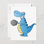 Dinosaur Cartoon Character Postkarte (Vorne/Hinten)