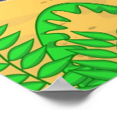 Dinosaur-Cartoon Poster (Ecke)