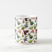 Dinosaur-Cartoon-Spielzeug Collage Kaffeetasse (Mittel)