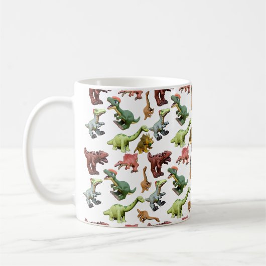 Dinosaur-Cartoon-Spielzeug Collage Kaffeetasse (Links)