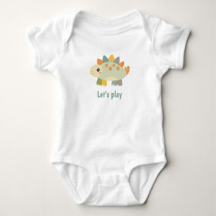 Dinosaur Cartoon Stil personalisierter Baby-Body Baby Strampler