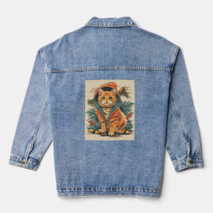 Dinosaur Cat Explorer Jeansjacke