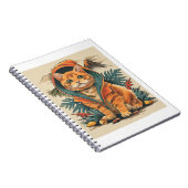 Dinosaur Cat Explorer Notizblock (Rechte Seite)