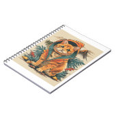 Dinosaur Cat Explorer Notizblock (Linke Seite)