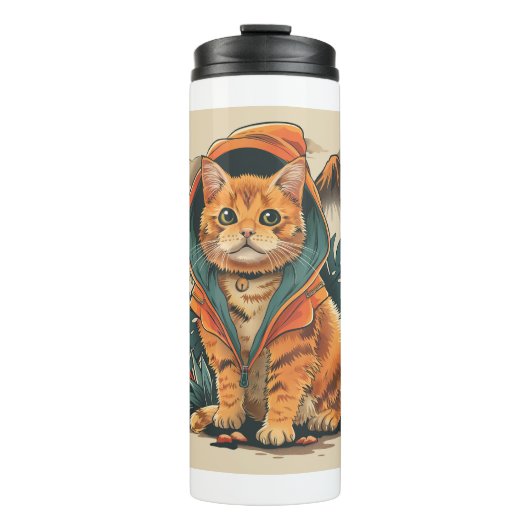 Dinosaur Cat Explorer Thermosbecher (Vorderseite)