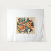 Dinosaur Cat Explorer Wandteppich (Vorderseite (Horizontal))