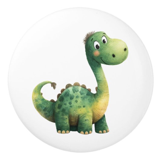 Dinosaur Ceramic Drawer Pull for Kids Nursery Keramikknauf (Vorderseite)