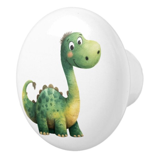 Dinosaur Ceramic Drawer Pull for Kids Nursery Keramikknauf (Rechts)