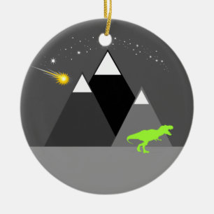 Dinosaur Chaser Keramik Ornament