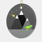 Dinosaur Chaser Keramik Ornament (Links)