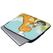 Dinosaur Chef Cooking Funny Laptopschutzhülle (Vorne Knopf)