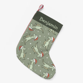 Dinosaur Christmas Boy Santa Claus Dino T-Rex Sage Kleiner Weihnachtsstrumpf